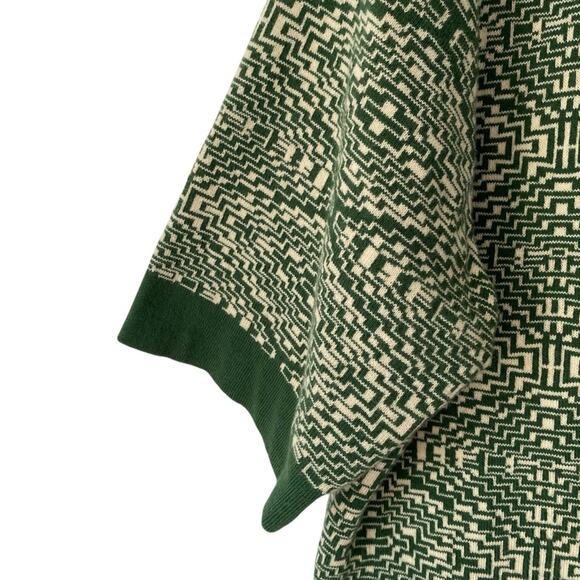 Far Afield Zigger Tribal Green Cream Cardigan Sweater size medium - Picture 4 of 8